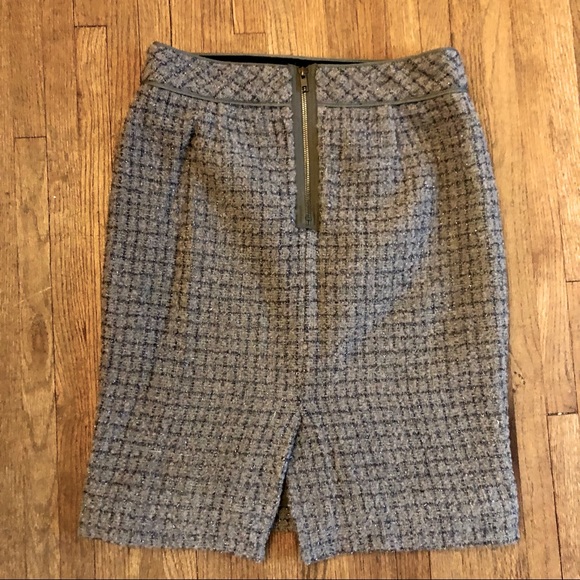 J Crew grey tweed knee-length skirt - Picture 2 of 4